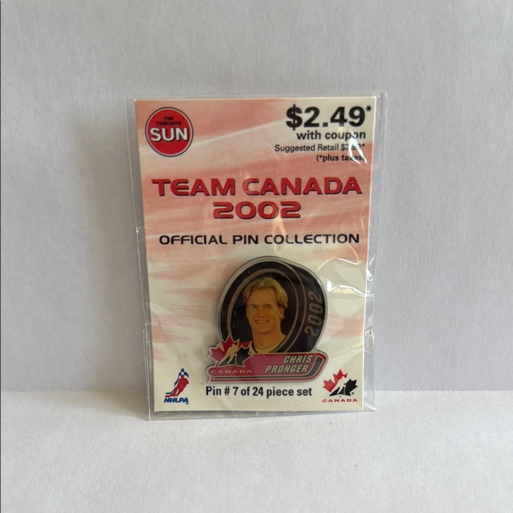 Chris Pronger 2002 Team Canada Collectors Pin / Pin #7